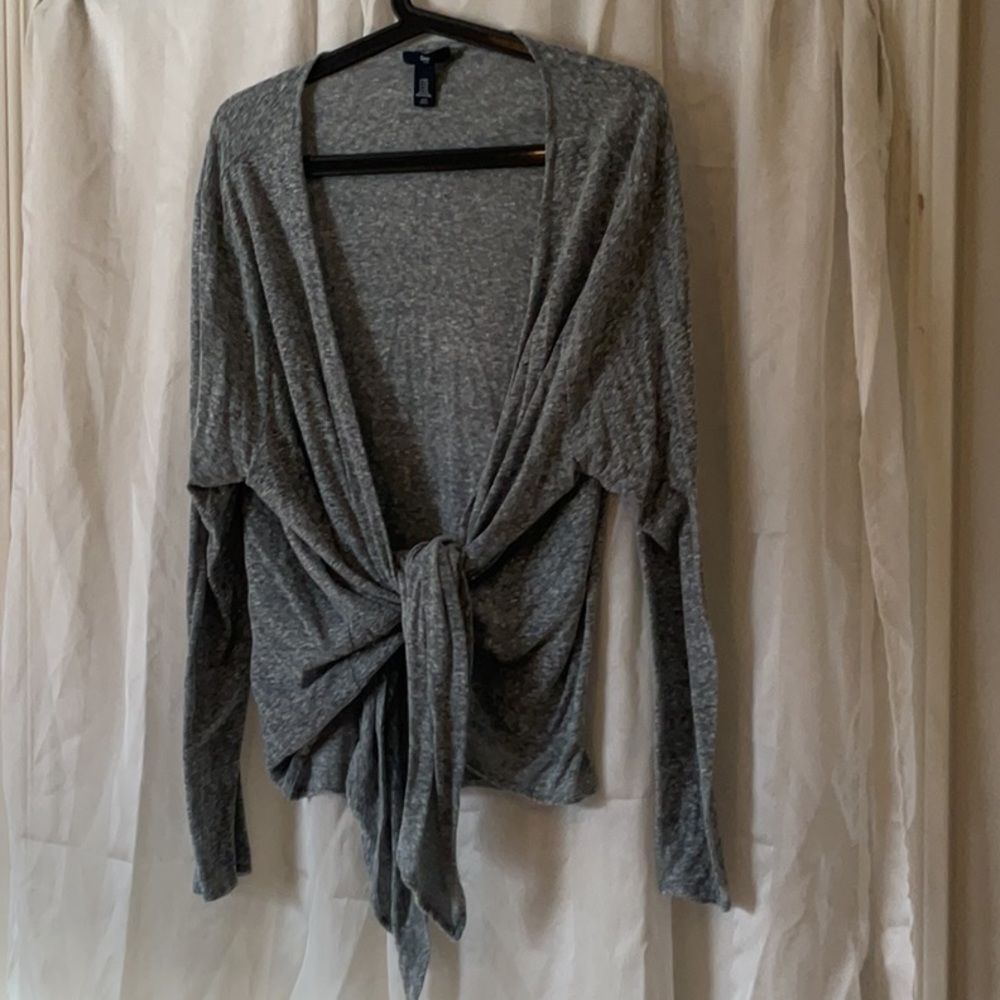 Gap heather grey waterfall sweater, size XXL